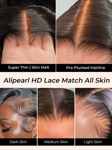 Glueless Side Part 5*5 HD Lace Closure Wigs 250% density Body Wave Hair Hairstylist Customized