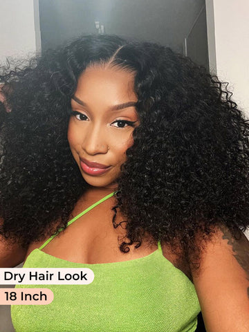 HairLenci Glueless 5*7 Ready to Go Curly Wig 5S Easy To Wear Pre Bleached Mini Knots Lace Wig